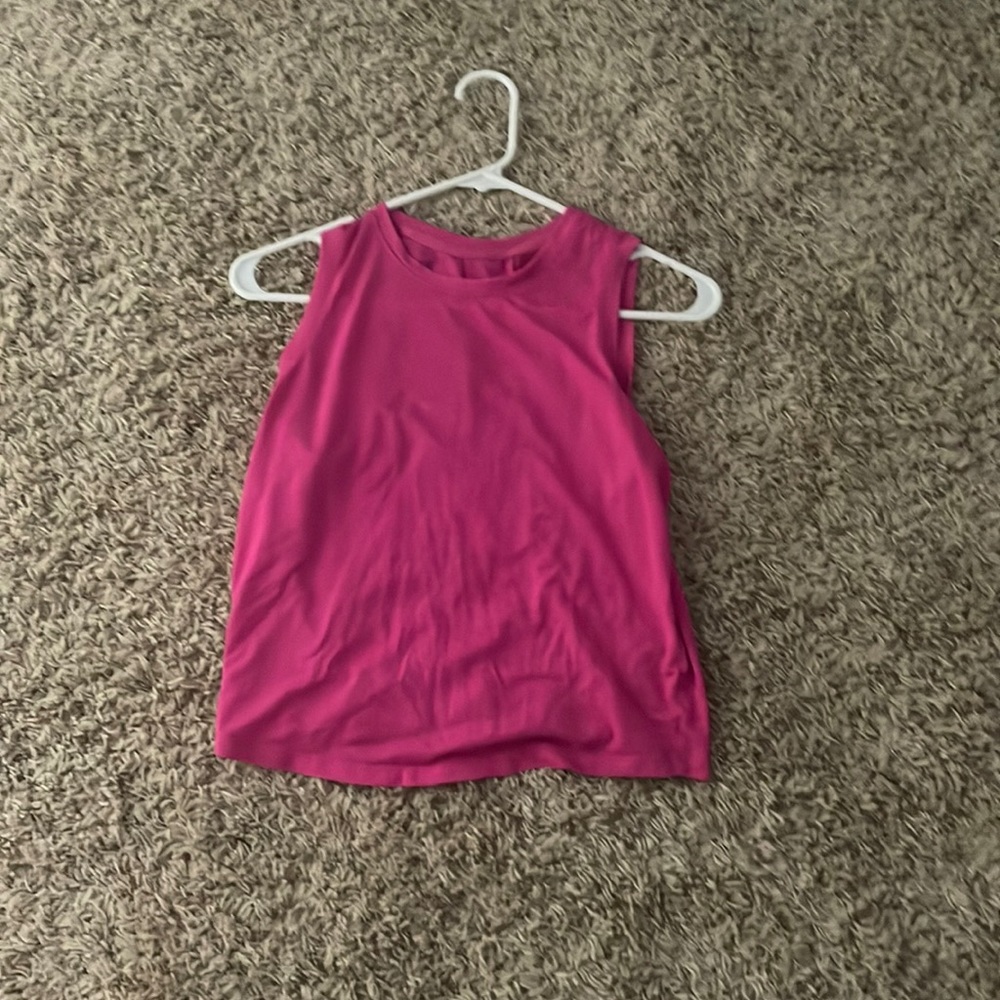Pink athletic tank top